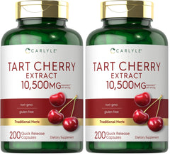 Carlyle Tart Cherry Capsules bottle on counter for daily use.