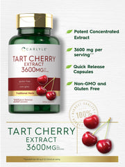 Ingredient list for Carlyle Tart Cherry Extract Capsules