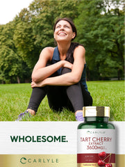 Nutrition facts panel for Carlyle Tart Cherry Extract Capsules
