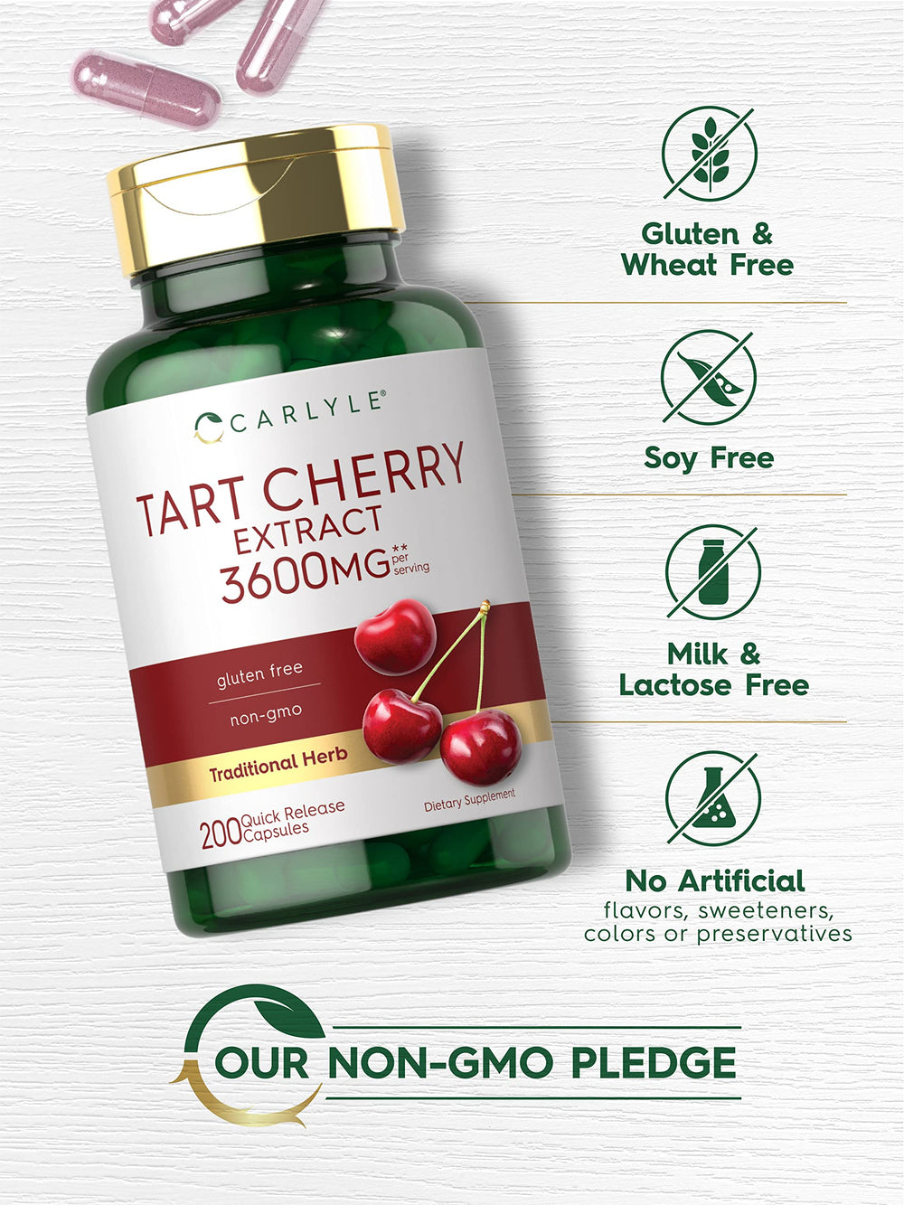 Carlyle Tart Cherry Extract Capsules packaging