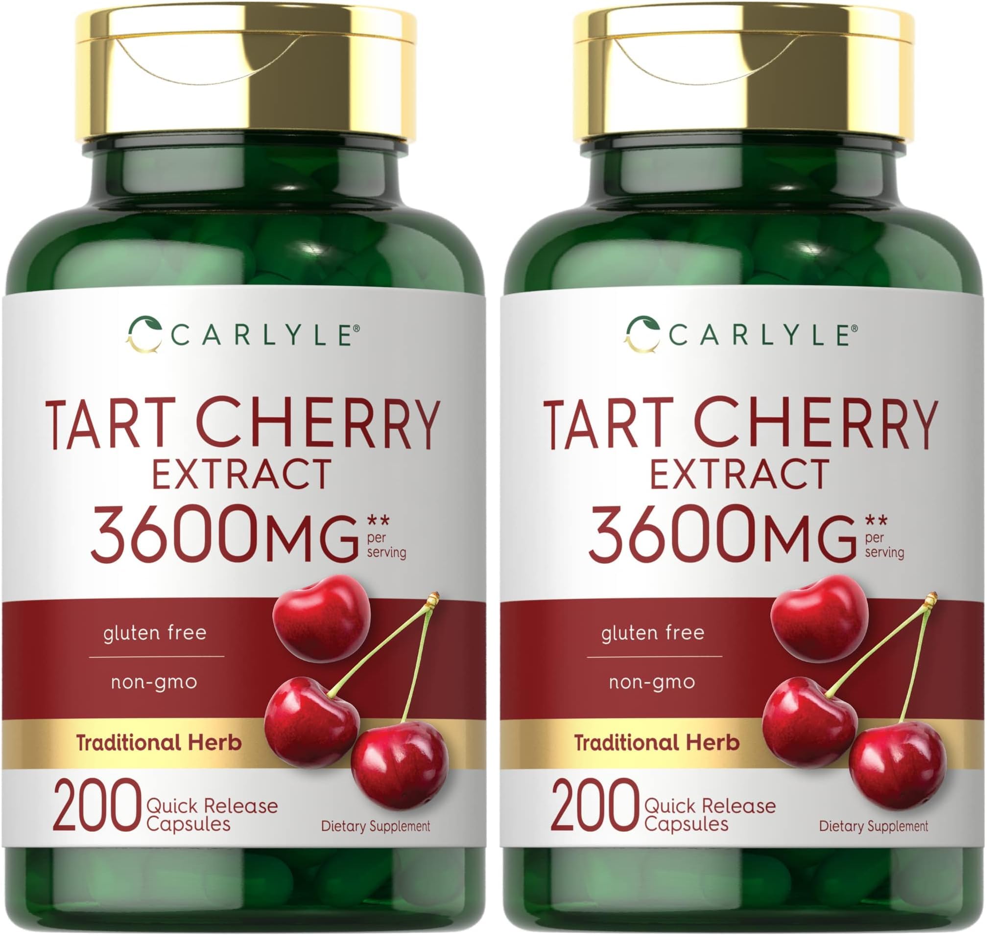 Bottle of Carlyle Tart Cherry Extract Capsules – Pack of 2
