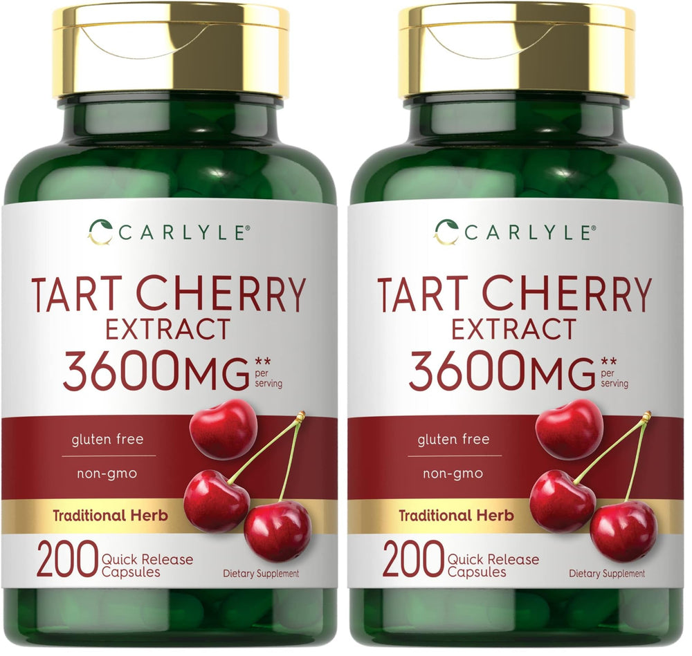 Bottle of Carlyle Tart Cherry Extract Capsules – Pack of 2