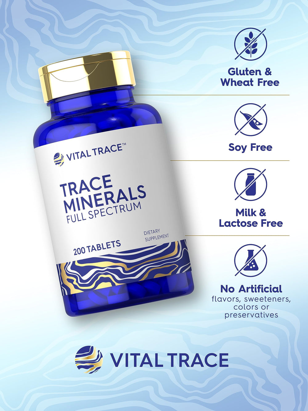 Gluten-free and Non-GMO Carlyle Trace Minerals bottle