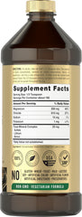 Close-up of Carlyle Trace Minerals 16 oz bottle label