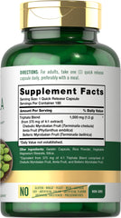 Side view of Carlyle Triphala Capsules bottle