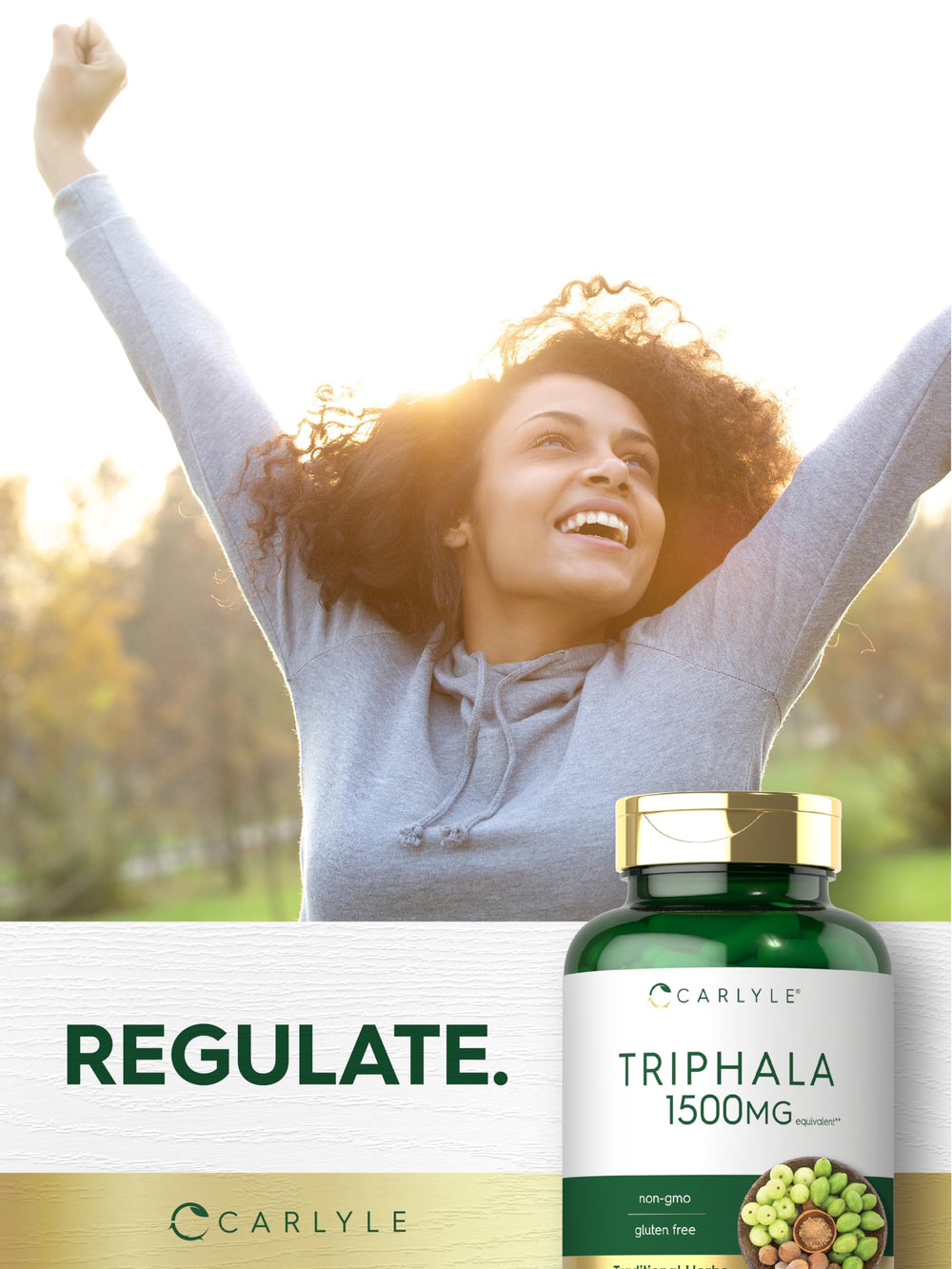 Carlyle Triphala label showing nutrition information
