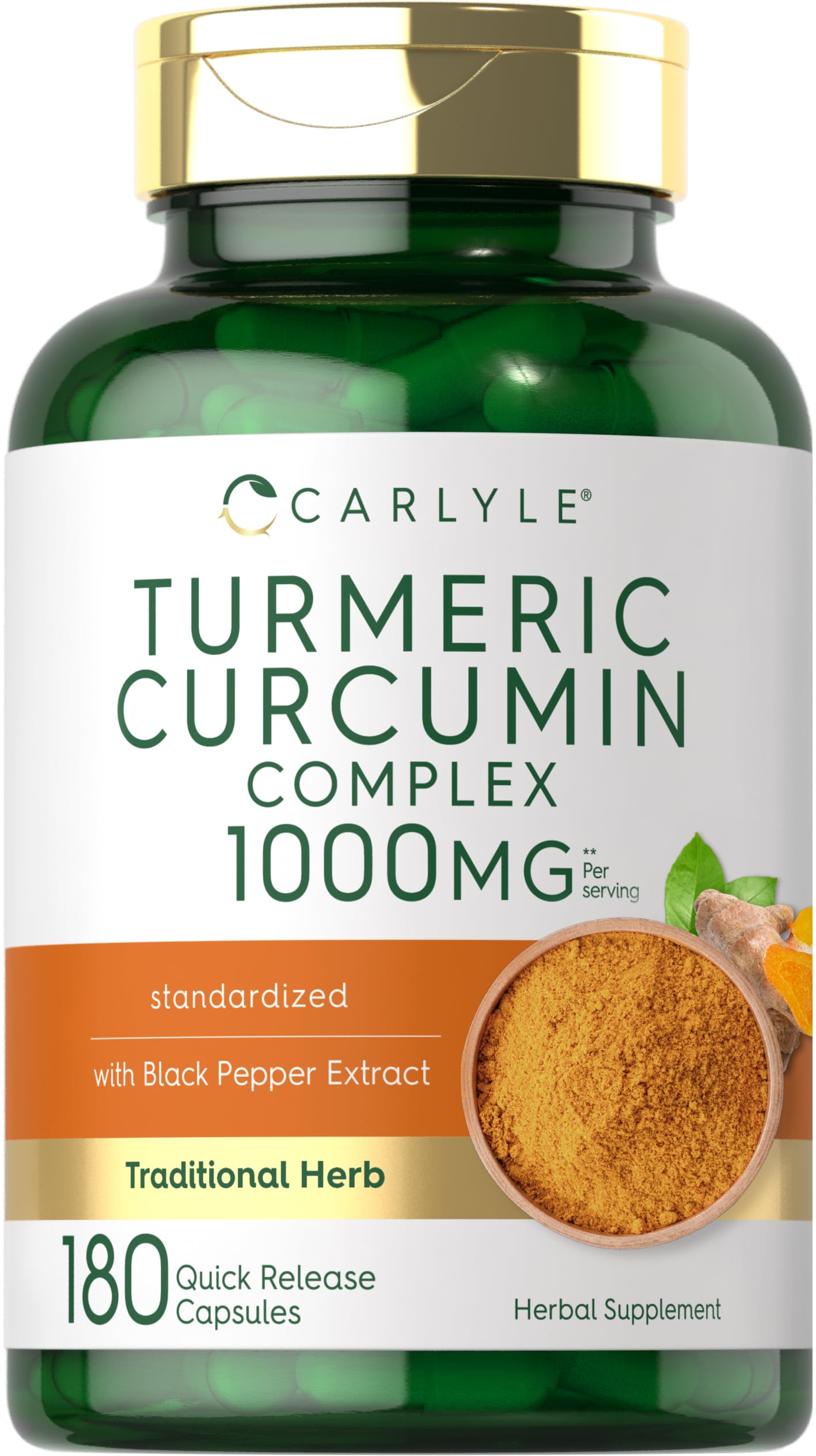 Carlyle Turmeric Curcumin 1000mg capsules bottle