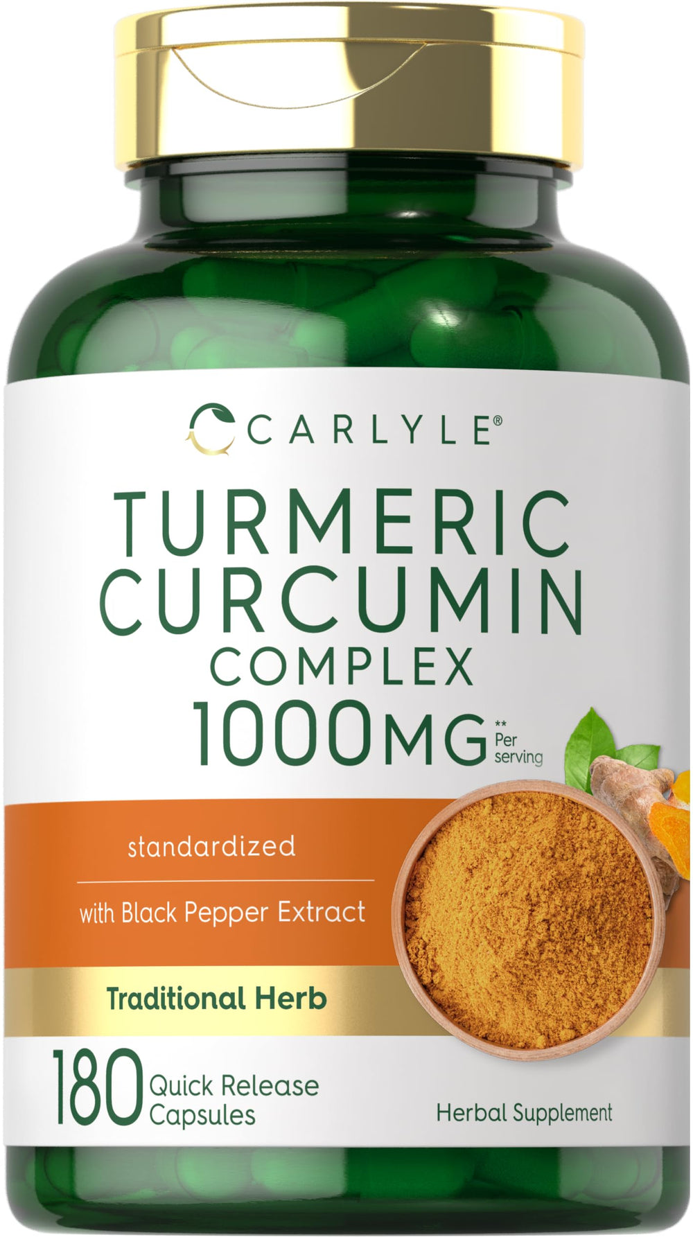 Carlyle Turmeric Curcumin 1000mg capsules bottle