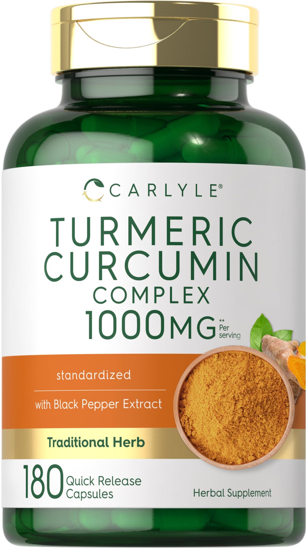 Carlyle Turmeric Curcumin 1000mg capsules bottle