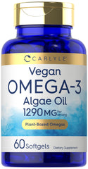Carlyle Vegan Omega-3 supplement bottle with label visible