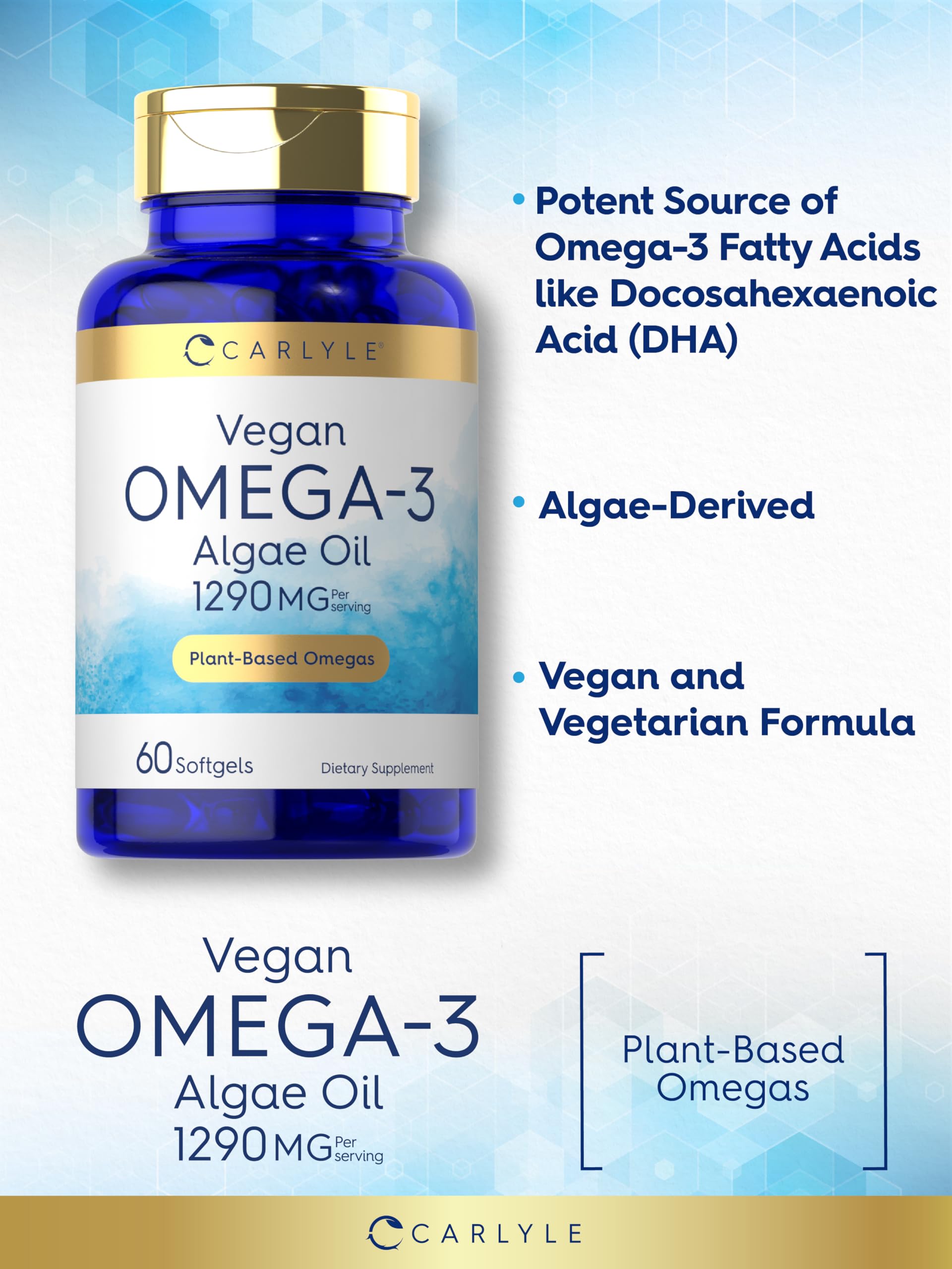 Algae oil illustration for plant-based DHA