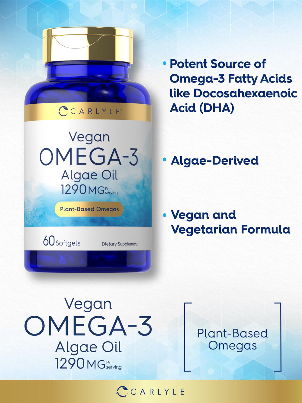 Algae oil illustration for plant-based DHA
