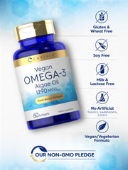 Ingredients panel on Carlyle omega-3 bottle