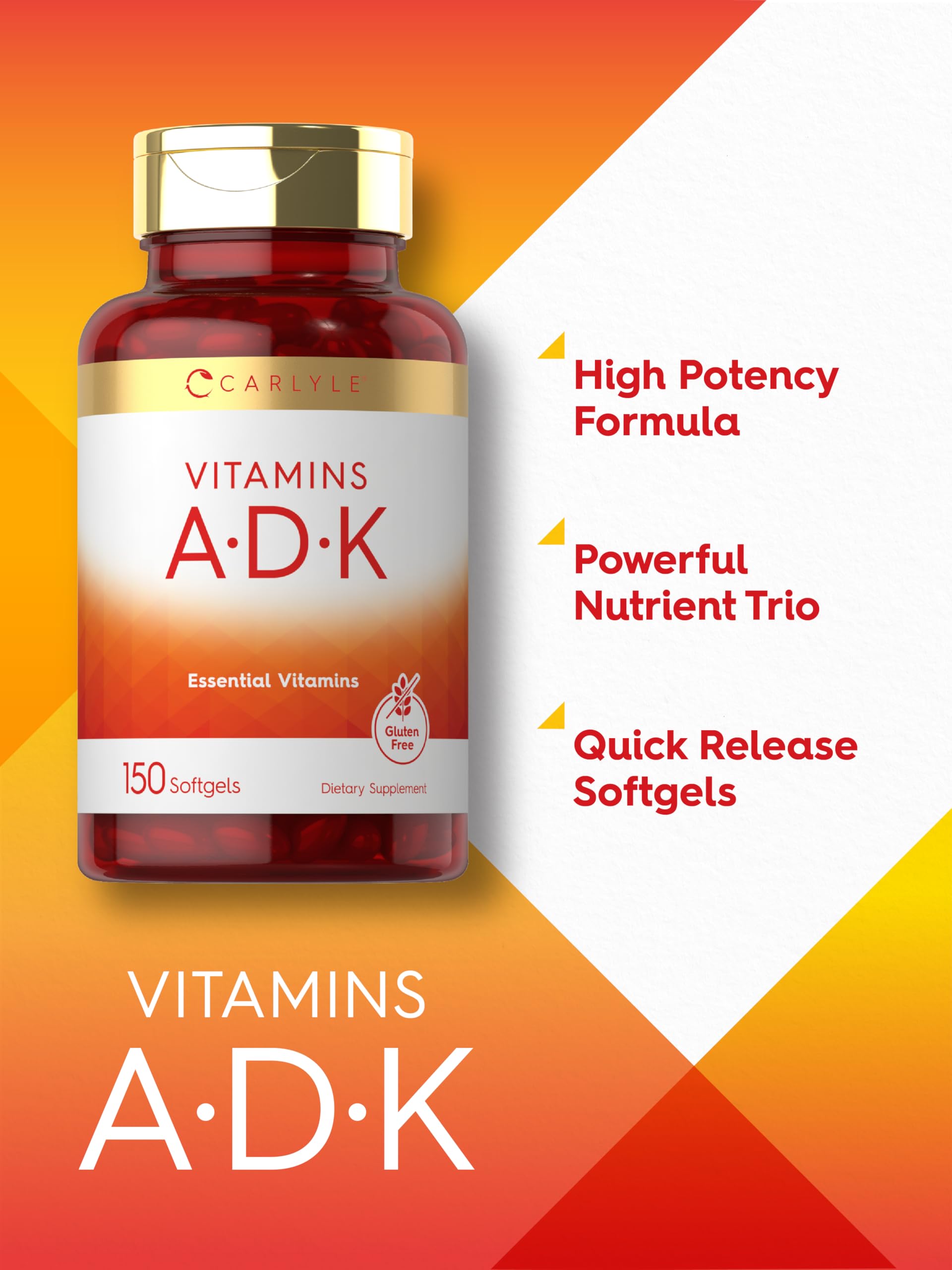Non-GMO symbol on Carlyle Vitamin ADK packaging