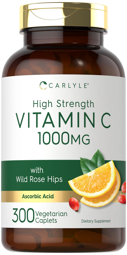 Carlyle Vitamin C 1000mg vegetarian caplets bottle - 300 count