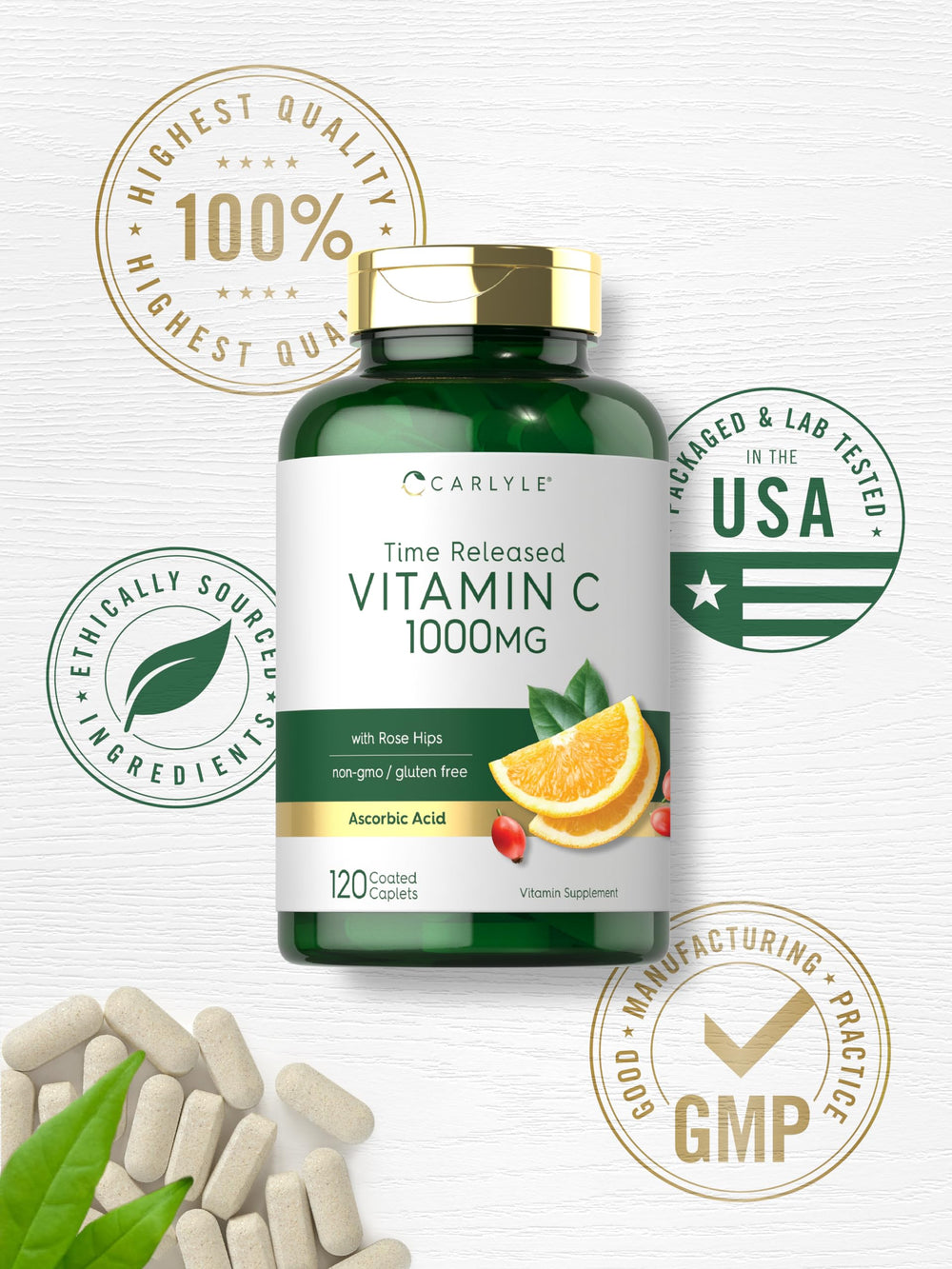 Laboratory tested Carlyle Vitamin C 1000mg