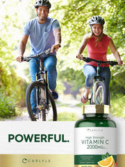 Nutritional facts panel for Carlyle Vitamin C 2000mg