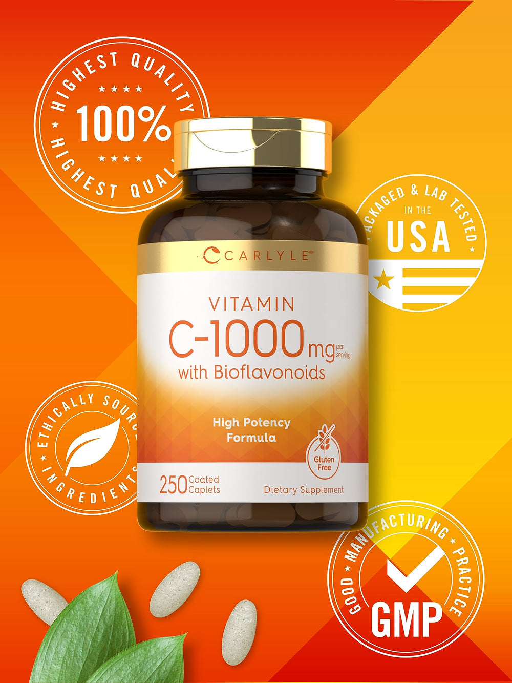 Carlyle Vitamin C 1000mg product label detail