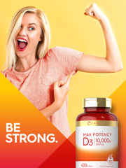 Value size label on Carlyle Vitamin D3 bottle