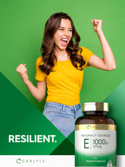 120-count Carlyle Vitamin E softgels bottle on display