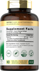 Close-up of Carlyle Vitamin E 1000 IU softgels
