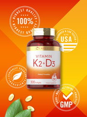 Gluten-free and Non-GMO statement on Carlyle Vitamin K2 D3 pack