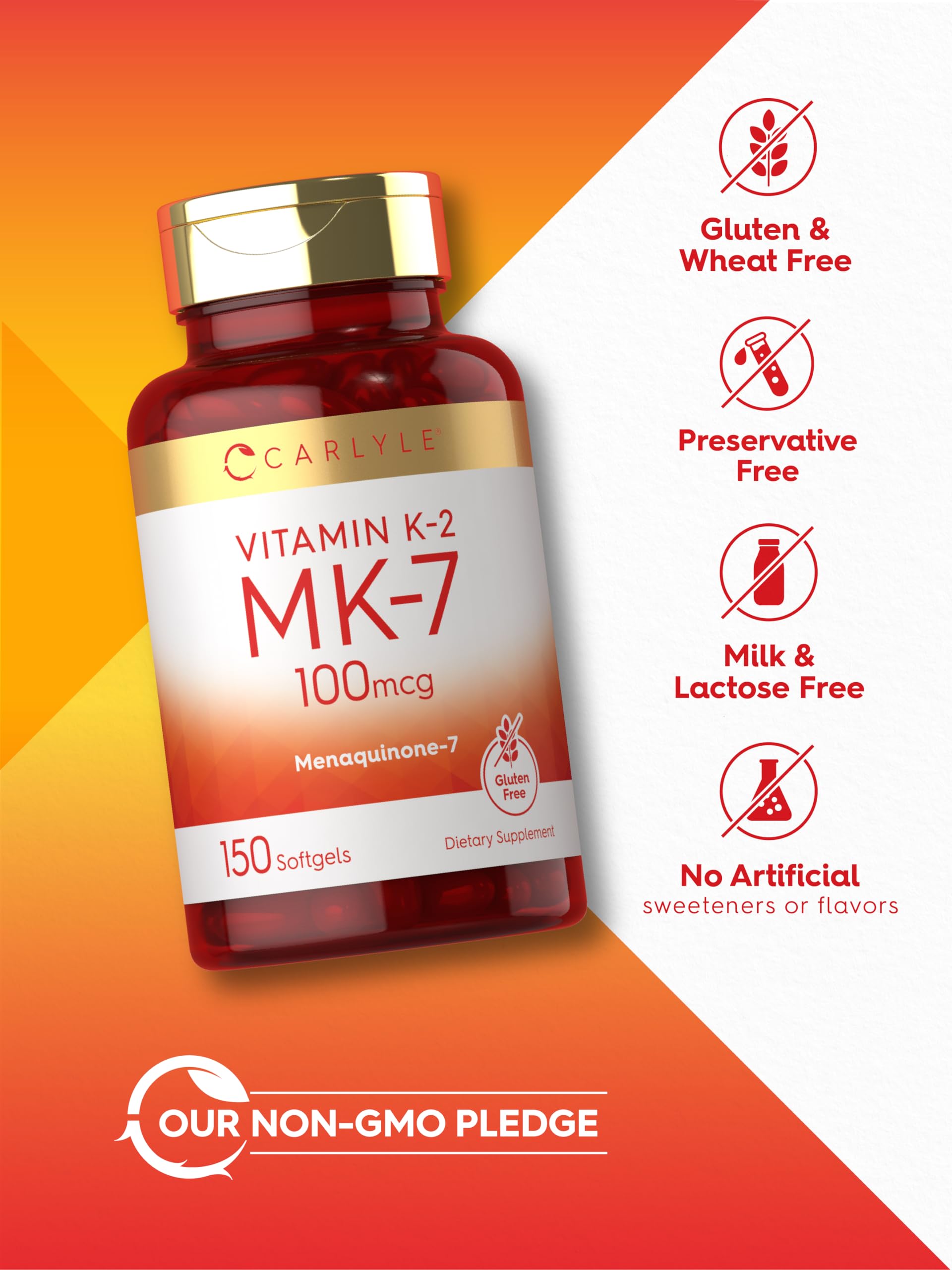 Softgel capsules of Carlyle Vitamin K2 MK7