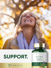 Vitex Agnus-Castus fruit illustration on product label