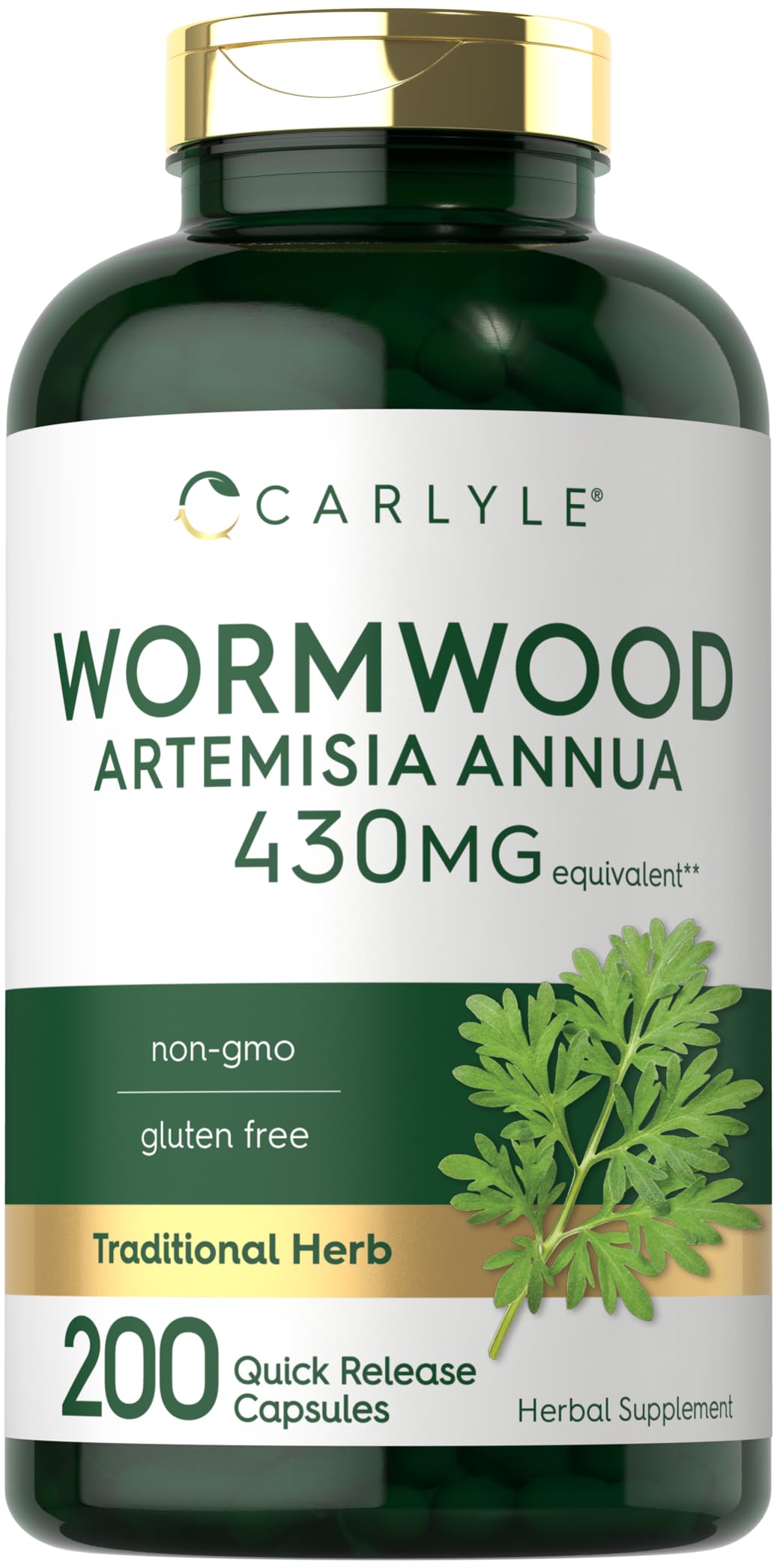 Carlyle Sweet Wormwood capsules bottle front with label