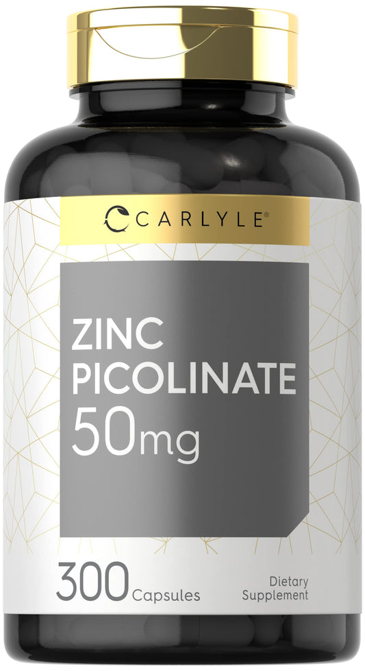 Carlyle Zinc Picolinate 50mg bottle with 300 capsules