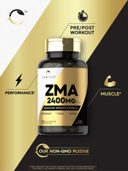 Non-GMO and gluten-free label on Carlyle ZMA