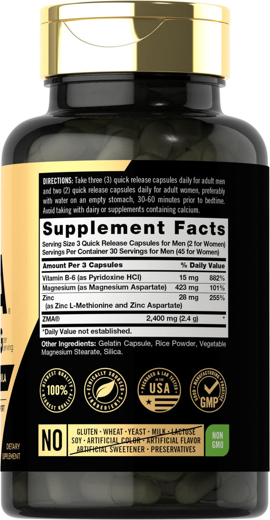 Carlyle ZMA quick-release capsules