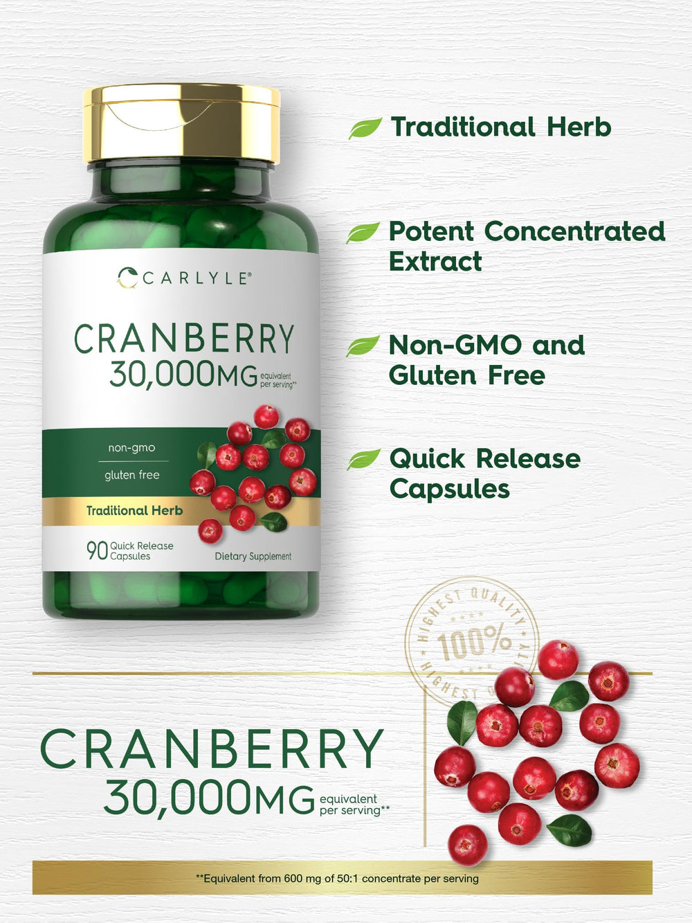 Cranberry fruit and vitamin C illustration