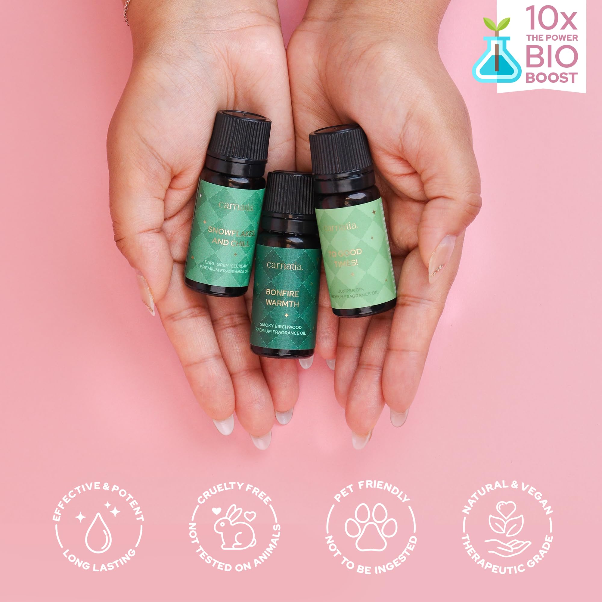 Assorted cozy scents in Carnatia Aroma Oil Set