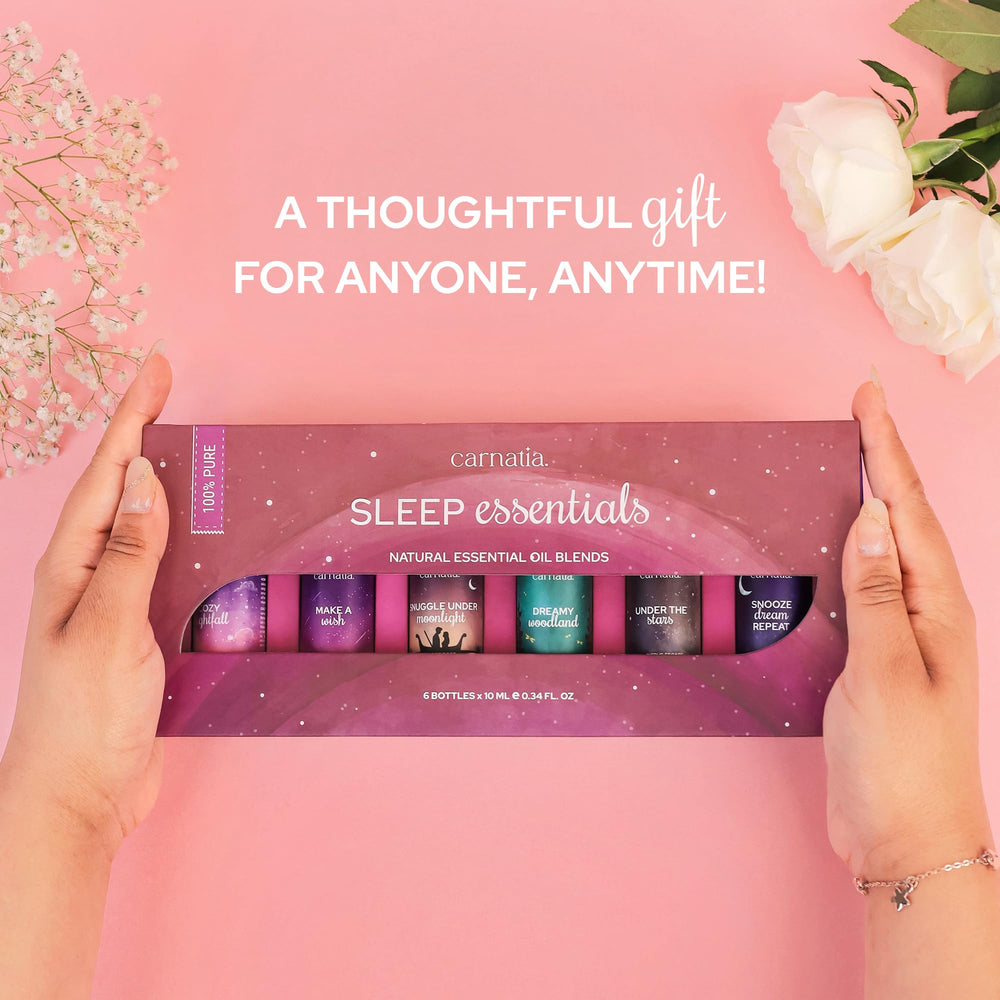 Gift-ready packaging for Carnatia Sleep Essentials