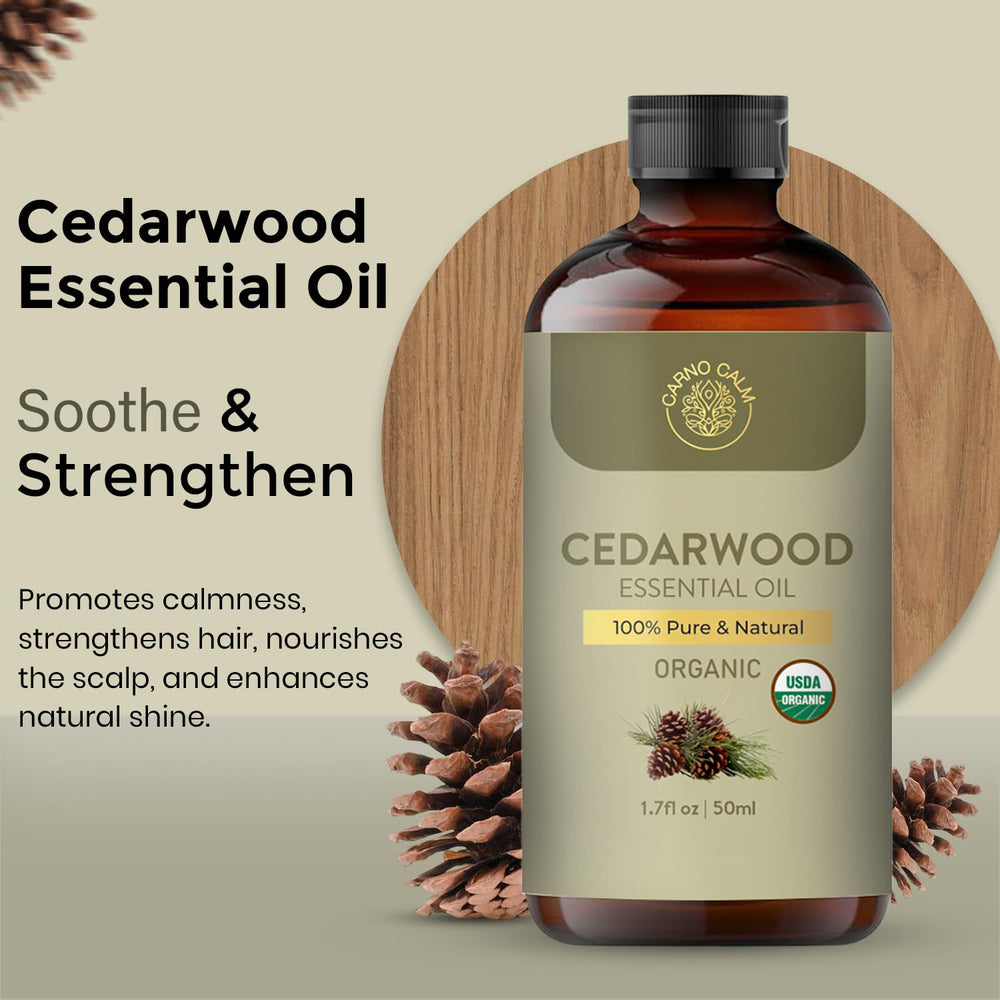 Cedarwood oil for skin care and balance in 50ml bottle