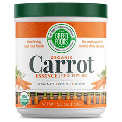 Carrot Essence powder container with label