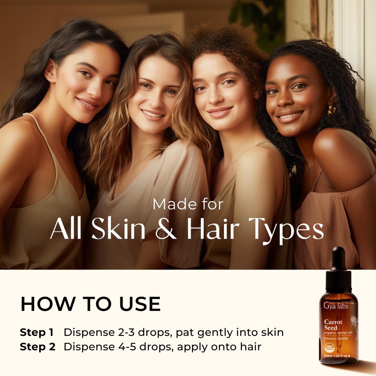 Carrot seed oil for body massage
