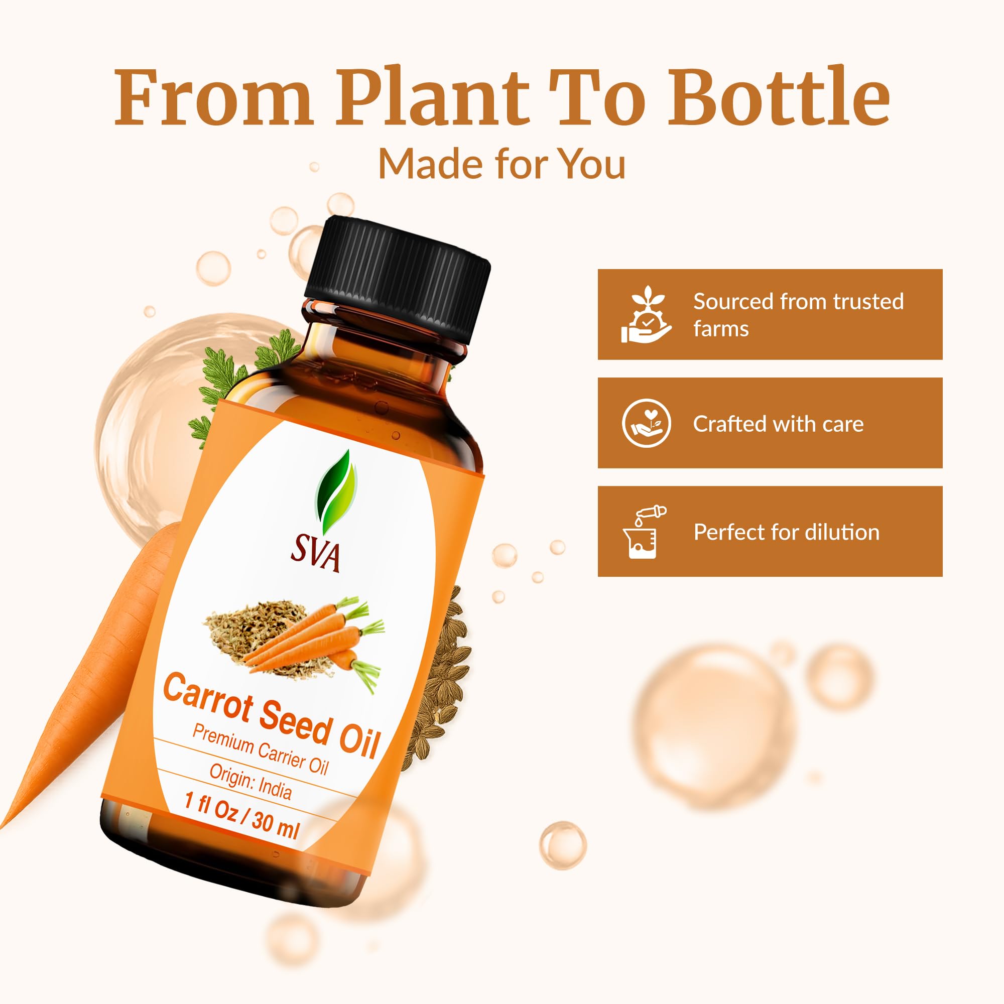 Hair and scalp massage with carrot seed oil