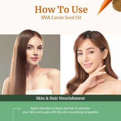 Carrot seed oil moisturizing dry skin