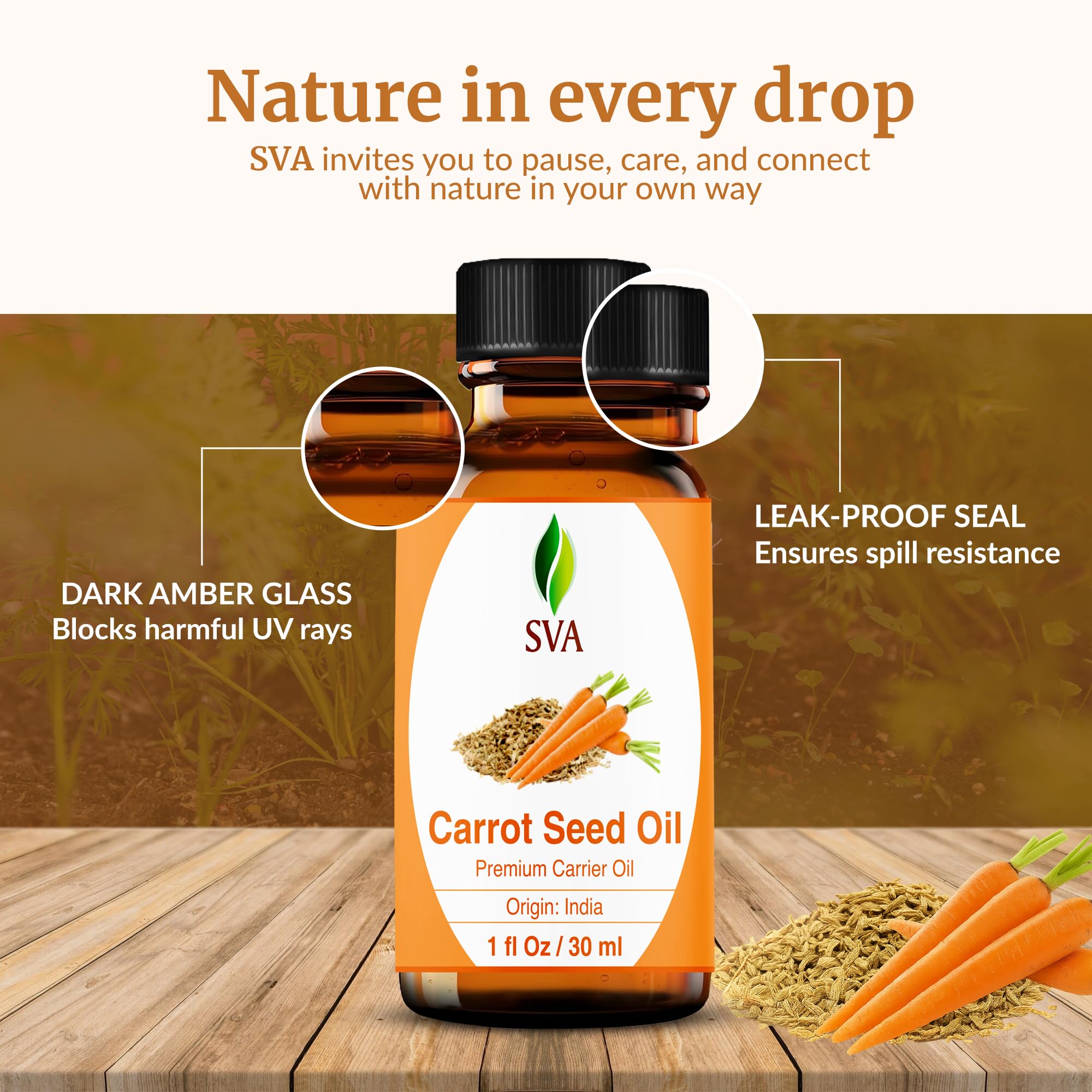 Warm carrot seed oil for hair treatment