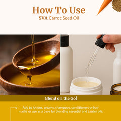 Carrot seed oil used with shampoo and hair mask