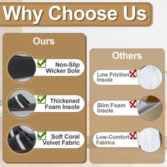CarryEpic brown and dark gray slippers suitable for hotels and events.