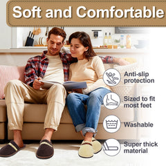 CarryEpic beige slippers with universal fit for most sizes.