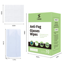 Carrying box with anti-fog lens wipes for glasses