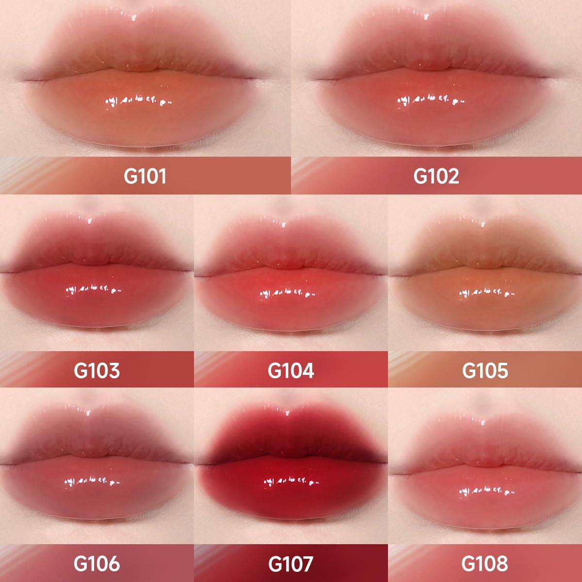 CARSLAN Hydrating Lip Gloss Serum eight-shade palette for versatile tones