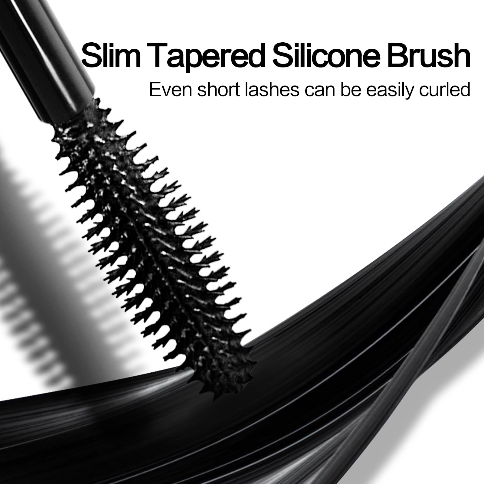 CARSLAN mascara brush demonstrates precise, clump-free application for separated lashes.