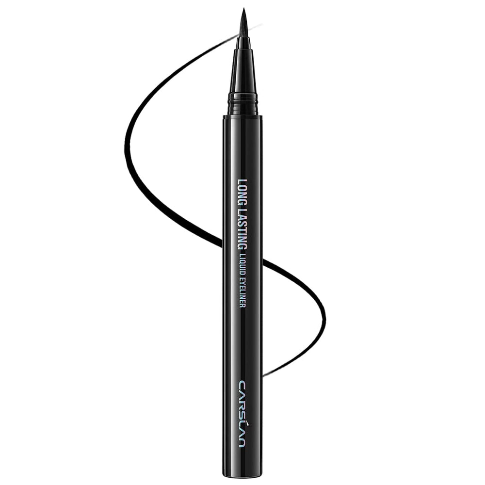CARSLAN liquid eyeliner black tip close-up highlighting ultra-precise precision for clean lines.