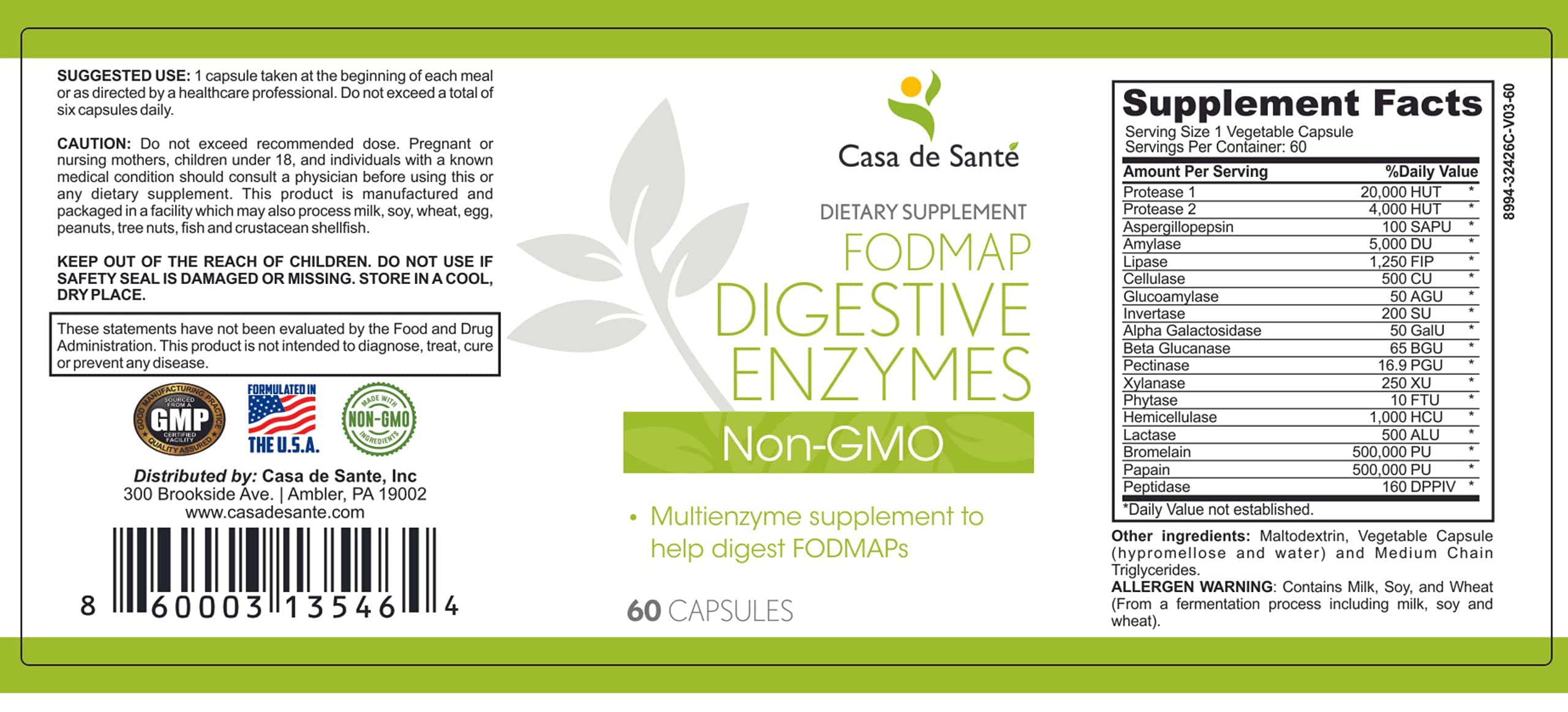 Graphic highlighting alpha-galactosidase and lactase for FODMAP relief