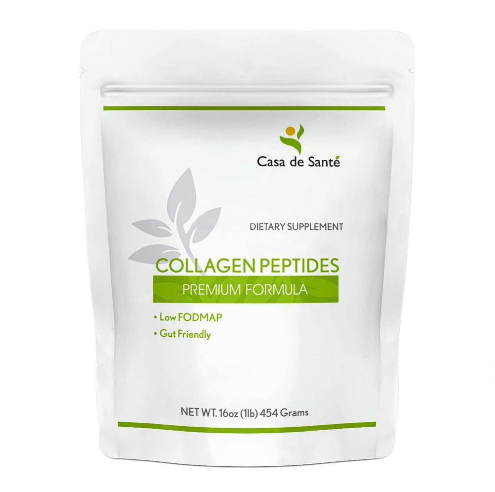 Casa de Sante Low FODMAP Certified Collagen Peptides bottle label